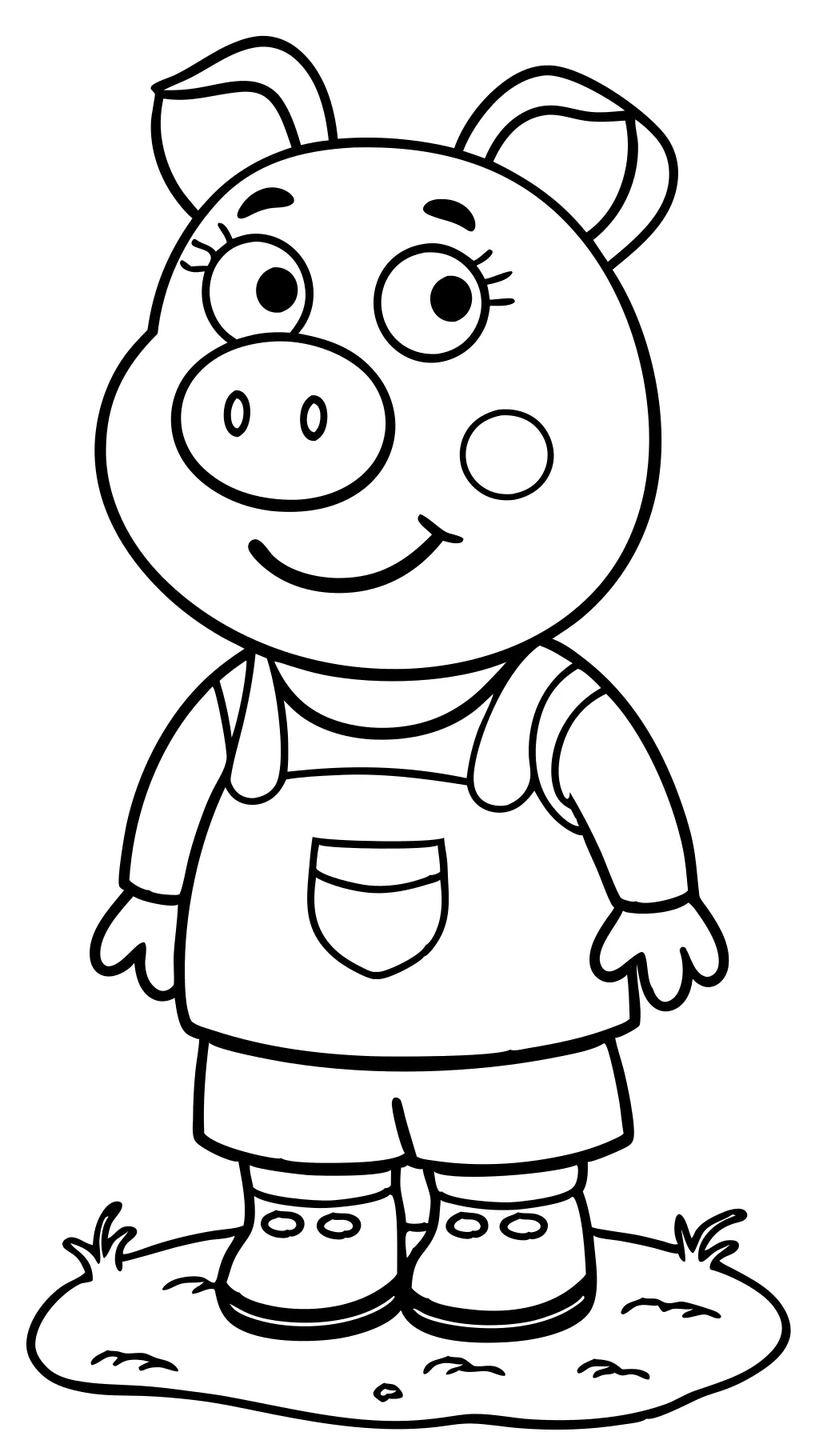 coloriage de porc peppa imprimable